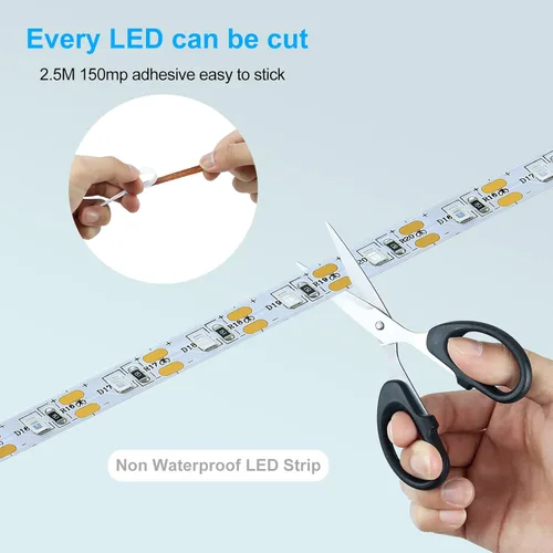Miniatura 3 de Tira de luz LED negra UV de 16.4 pies, 3528 385 nm-400 nm, tira de luz negra no impermeable con caja de batería, para pintura corporal fluorescente