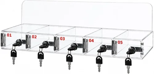 Miniatura 17 de Threan Caja de almacenamiento para teléfono celular de 12 ranuras, gabinete de almacenamiento de acrílico transparente para teléfono celular montado