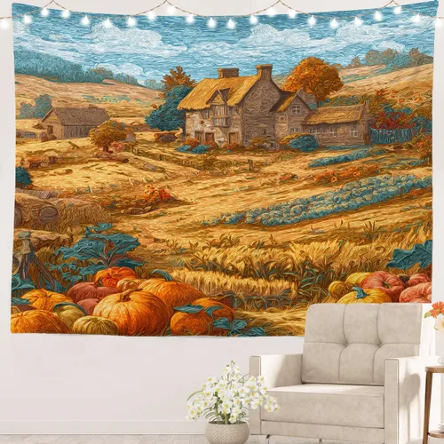 Miniatura 23 de Batmerry Tapiz de pintura abstracta apagado, trazos de expresión artística arte de pared, decoración para colgar, fibra de poliéster, blanco