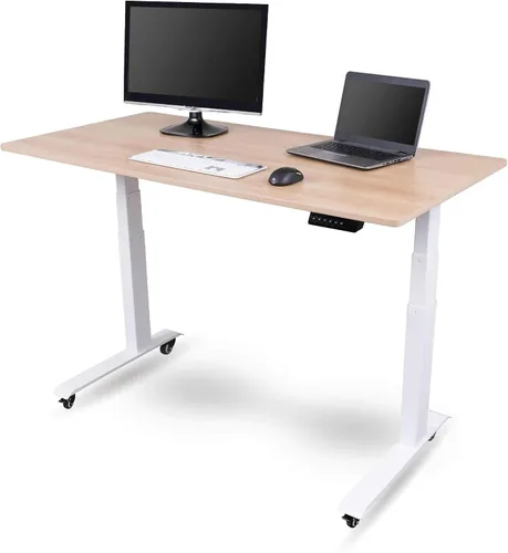 Miniatura 13 de Stand Up Desk Store Escritorio eléctrico de altura ajustable con memoria programable (marco negro/parte superior negra mate, 48 pulgadas de ancho)