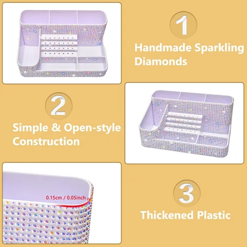 Miniatura 3 de CGBE Organizador para brocas de taladro de uñas, organizador de 28 agujeros para brocas de uñas, organizador profesional de herramientas para uñas