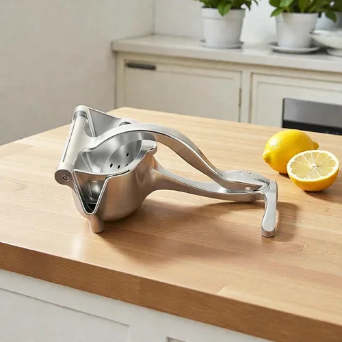 Miniatura 8 de Exprimidor de jugo manual, exprimidor de frutas manual con filtro de semillas, extractor manual de mano de aleación de aluminio resistente