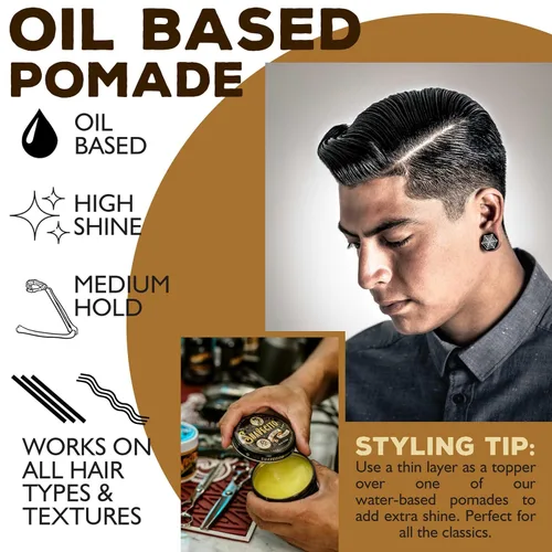Miniatura 7 de Suavecito Pomada a base de aceite lata de 3 onzas – Aroma original peinado de larga duración, alto brillo saludable, para todo tipo de cabello