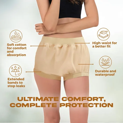 Miniatura 2 de Cubierta de pañales para adultos, impermeable, reutilizable, para incontinencia, pantalones de plástico para incontinencia, cintura alta, a prueba