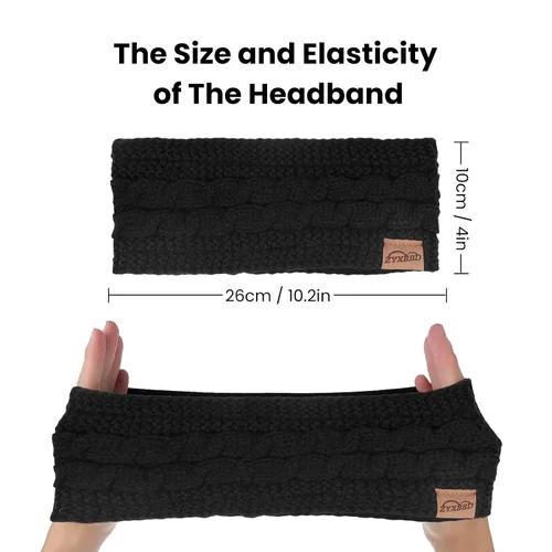 Miniatura 4 de ZYXBBD Winter Headbands for Women Ear Warmer-Ear Warmers for Women Knit Headbands Thicken Elastic Ear Muffs Winter Women for Outdoor Sports,Skiing