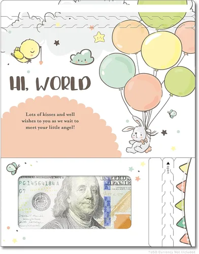 Miniatura 65 de Tarjeta de boda, con dos aperturas de tira para desgarrar, con ventana de plástico transparente que deja ver dinero, cheques o tarjetas de regalo