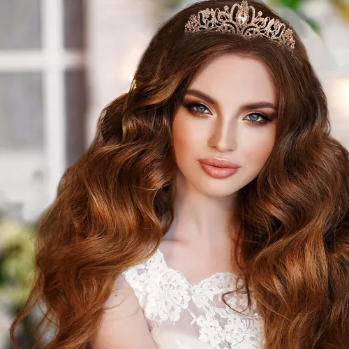 Miniatura 6 de Coronas de tiara de cristal para mujeres y niñas, corona elegante de princesa con peines, diademas para mujeres, nupcial, boda, baile de graduación