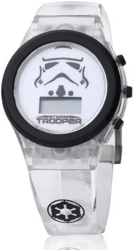 Accutime Lucasfilm Star Wars - Reloj digital para niños, luces LED intermitentes, pantalla LCD, reloj para niños, niñas y niños, correa de silicona
