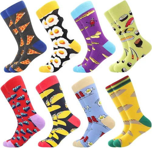 BONANGEL Calcetines de vestir divertidos para hombre, coloridos y divertidos, calcetines locos, regalos para hombres