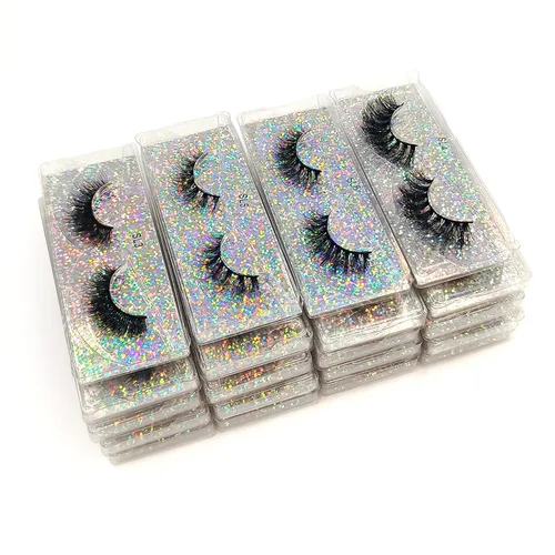 Miniatura 6 de Pestañas postizas de visón sintético 3D, pestañas falsas al por mayor a granel, pestañas postizas de 0.630 in naturales (30 pares)