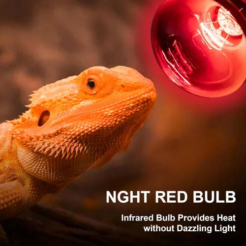 Miniatura 4 de Bombillas de calor para lámpara de día y noche, 100 W UVA luz diurna y luz infrarroja de calefacción para dragón barbudo, tortuga, lagarto