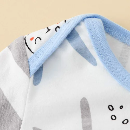 Miniatura 6 de Yowein Mameluco para bebé, recién nacida con sombrero de conejo, manga larga, cuello redondo, disfraz para bebe conejito