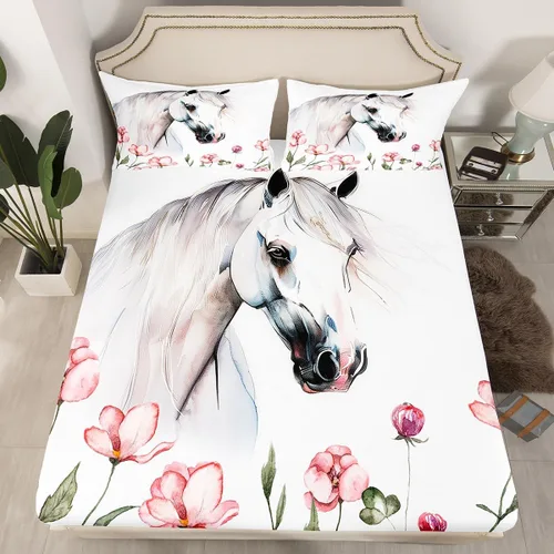 Miniatura 23 de Bonita sábana bajera ajustable para niños, tamaño individual, juego de ropa de cama rústica de pollo, decoración de dormitorio para niños y adultos
