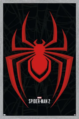 Miniatura 13 de Trends International Marvel's Spider-Man 2 - Póster de pared con icono de Miles Morales, 22.37 x 34.00 pulgadas, versión enmarcada de madera