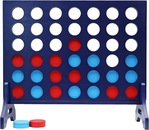 Miniatura 77 de Tailgating Pros Cuatro en una fila gigante azul marino premium con funda de transporte – Juego de patio al aire libre de gran tamaño – ¡Muchos