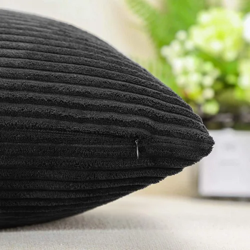 Miniatura 118 de Artscope Fundas de Almohada de Pana a Rayas Acogedoras Súper Suaves Decorativas Cuadradas Fundas de Cojín para Sofá Sillón Dormitorio Decoración
