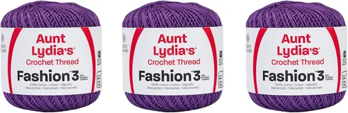 Miniatura 25 de Aunt Lydia Classic Crochet - 3 unidades de 350y/1,049.9 ft - Natural