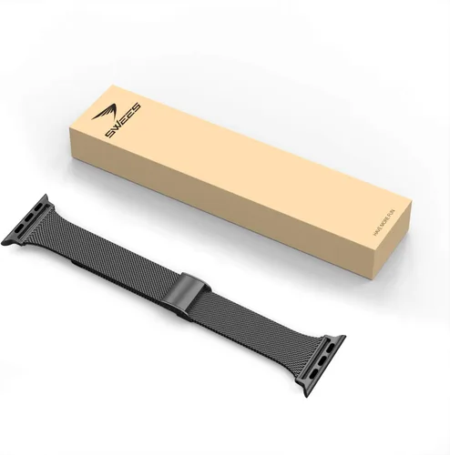 Miniatura 9 de Correa de metal compatible con iWatch 38mm 40mm 42mm 44mm, de acero inoxidable, tejido de metal fino pequeño suave, repuesto para iWatch Series 6 5
