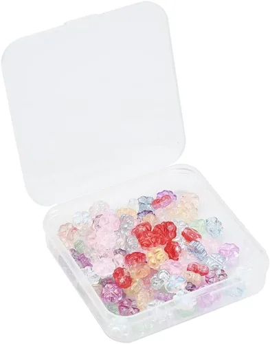 Miniatura 8 de LiQunSweet 100 cuentas de cristal checo transparentes de 10 colores, cuentas sueltas de hoja de trébol para hacer joyas y manualidades, 0.295 x