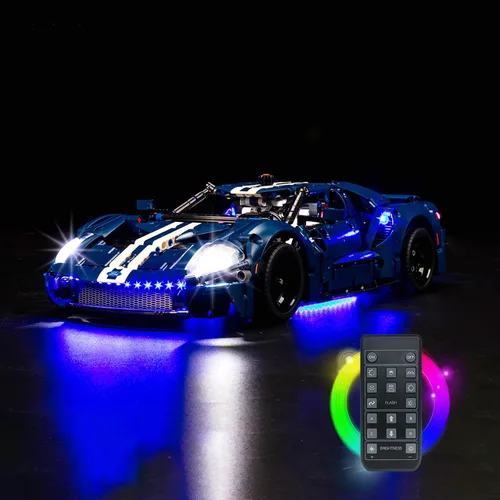 Miniatura 10 de Kit de luces mejorado compatible con el modelo de auto Lego Technic Ford GT 2022 42154, decoración de luces compatible con 42154 (modelo no incluido)
