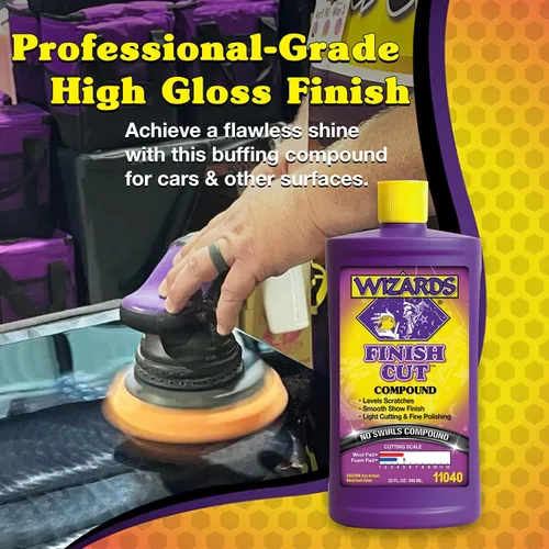 Miniatura 3 de Wizards Compuesto de Corte de Acabado - Nivela Rayones e Ilumina Acabados Opacos - Fácil Limpieza para Corrección de Pintura Automotriz y de Autos
