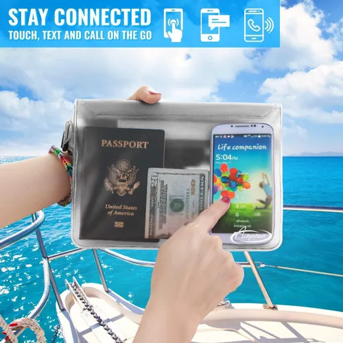 Miniatura 5 de AiRunTech Bolsa impermeable con correa para la cintura (paquete de 2) Accesorios de playa la mejor manera de mantener tu teléfono y objetos