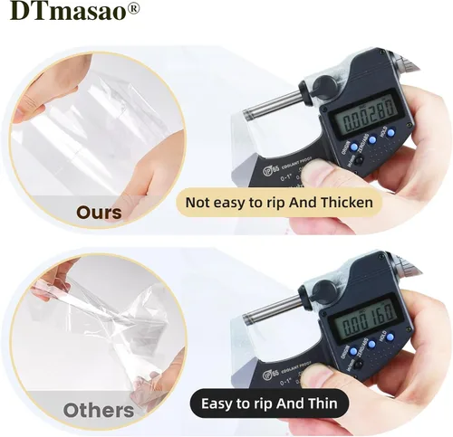 Miniatura 2 de DTmasao 1200 bolsas de celofán autosellantes de 4 x 6 pulgadas, bolsas transparentes para galletas, bolsa de celofán resellable para embalaje