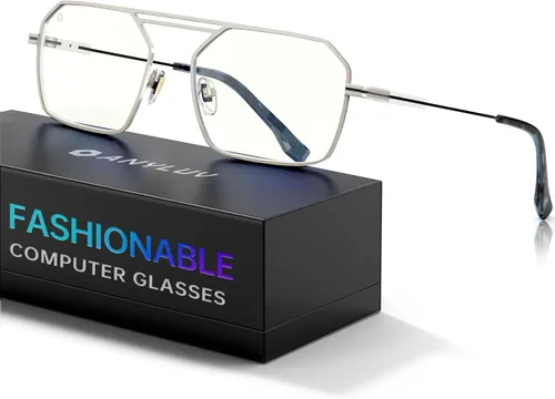 Miniatura 13 de ANYLUV Gafas de luz azul para hombres y mujeres, gafas de protección ocular para juegos, lentes de computadora con bloqueo de luz azul de metal