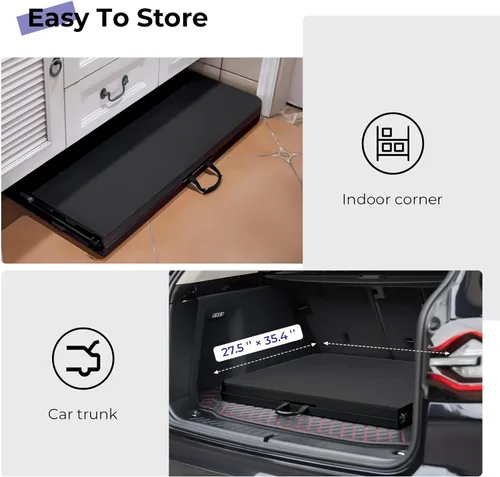 Miniatura 6 de Byliable Mesa plegable portátil de plástico resistente de 6 pies, plegable por la mitad, mesa plegable de 6 pies, para comedor, interior y exterior