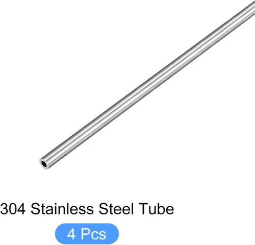 Miniatura 5 de METALLIXITY Tubo de acero inoxidable 304 (0.039 in de diámetro exterior x 0.008 in de pared T x 9.843 in de largo), 4 piezas, tubo recto