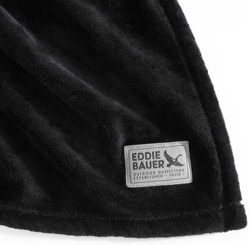 Miniatura 3 de Eddie Bauer - Manta de tamaño king, ropa de cama ultra suave de felpa, ribete con dobladillo para un acabado a medida, manta para sofá y cama (negro)