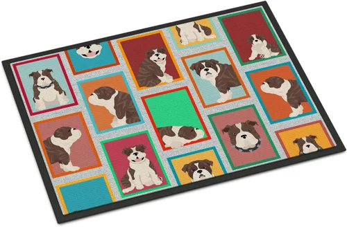 Miniatura 58 de Caroline's Treasures MLM1149MAT - Felpudo rojo Border Collie de 18 x 27 pulgadas, para interiores y exteriores, para entrada, antideslizante, Border