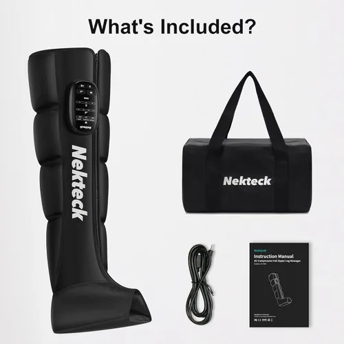 Miniatura 9 de Nekteck Masajeador inalámbrico de compresión de piernas, herramientas de masaje elegibles para la circulación y el alivio del dolor, botas