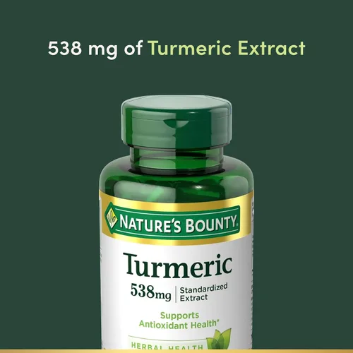 Miniatura 3 de Nature's Bounty Cúrcuma píldoras y suplemento de salud herbal, apoya el alivio del dolor en las articulaciones y la salud antioxidante, 538 mg, 45