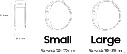 Miniatura 2 de Samsung Gear Fit2 - Reloj inteligente grande, color negro