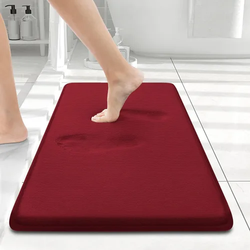 Miniatura 138 de Smiry Tapetes de Baño de Espuma Viscoelástica 36 x 24 pulgadas, Tapetes de Baño Extra Suaves y Absorbentes, Alfombra Antideslizante Lavable