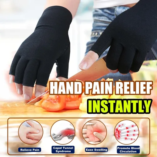 Miniatura 3 de 2 pares de guantes de artritis, guantes de compresión para mujeres y hombres, aliviar la artritis, reumatoides, osteoartritis, dolor del túnel