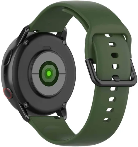 KOMI Compatible con Active 2 Watch 1.732 in 1.575 in/Galaxy Watch 4 Classic 1.811 in 1.654 in, correa de repuesto de silicona suave de 0.787