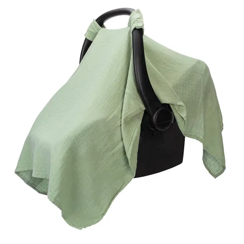 Miniatura 11 de Comfy Cubs Funda para Asiento de Coche de Bebé - Mezcla Suave y Transpirable de Rayón de Bambú y Algodón Muselina - Toldo Ligero para Protección