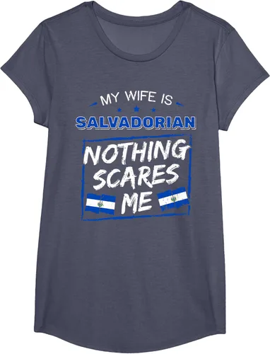 Miniatura 22 de Camiseta con la bandera de raíces salvadoreñas de El Salvador My Wife Is Salvadoran Roots, Negro