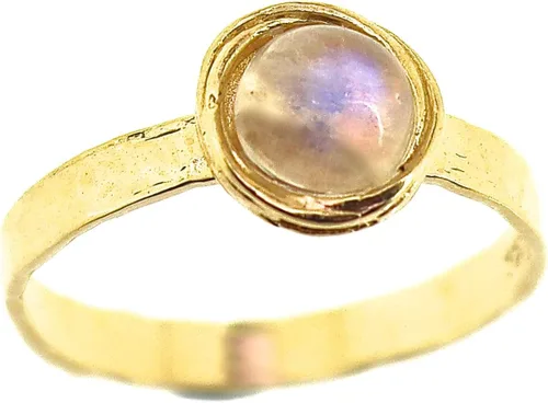 Miniatura 19 de Anillo de oro de piedras preciosas, anillo de piedra chapada en oro de 14 quilates, anillo de piedra apilable, anillo de oro de piedra pequeña