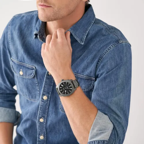 Miniatura 4 de Fossil Machine - Reloj cronógrafo de cuarzo con caja de acero inoxidable para hombre