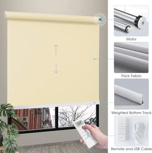 Miniatura 2 de Persianas blackout enrollables personalizadas simples y elegantes, para ventanas, puertas, puertas francesas, ahorro de energía, protección UV