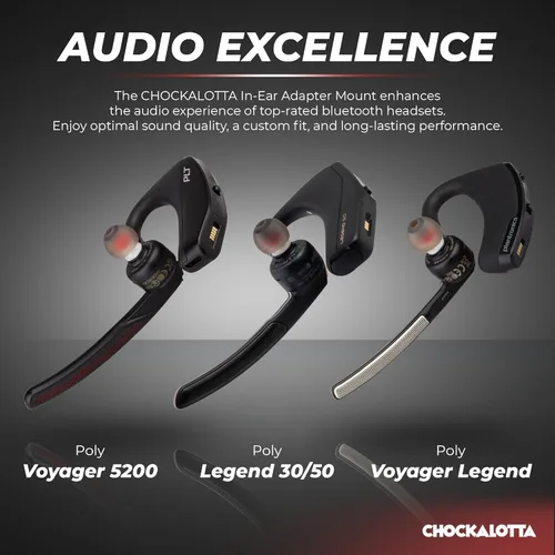 Miniatura 2 de Paquete de 1 adaptador de punta intrauditiva compatible con auriculares Plantronics Poly Voyager 5200 y Voyager Legend