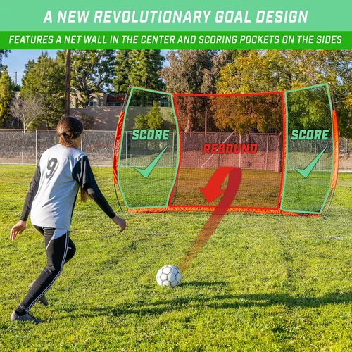 Miniatura 2 de GoSports Strike Net - Portería de entrenamiento de fútbol – Entrenador de red de tiro para todos los niveles de habilidad – 12 pies x 8 pies o 18