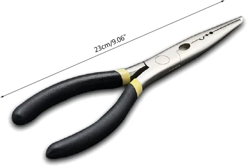 Miniatura 4 de Alicates multiusos de acero inoxidable - Alicates de corte de línea de extracción de gancho para manualidades de pesca con nariz doblada o recta