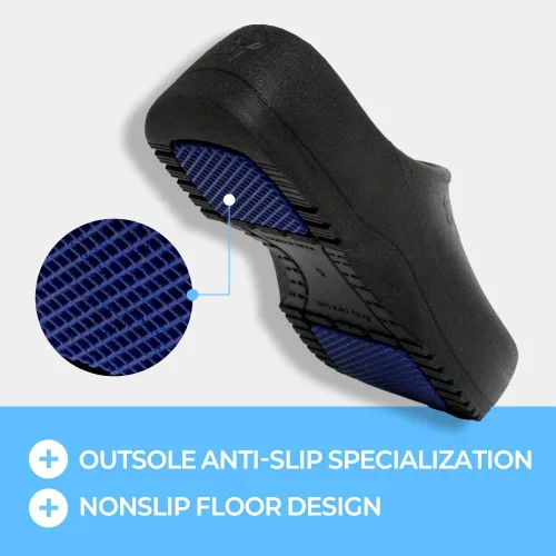 Miniatura 5 de Safty - Zuecos unisex para hombres o mujeres, impermeables, acolchados, antideslizantes, de poliuretano, para cocinar, enfermería, trabajo
