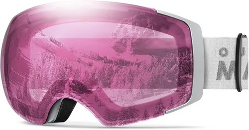 Miniatura 23 de OutdoorMaster Gafas de esquí PRO – sin marco, lente intercambiable, 100% protección UV400, gafas de nieve para hombres y mujeres