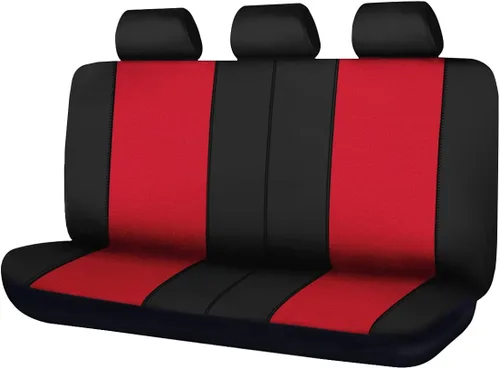 Miniatura 8 de Flying Banner Fundas para asiento trasero de coche, protectores de asiento de coche, con división 40/60 50/50 60/40 (negro y azul, valor)