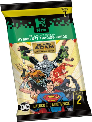 Miniatura 2 de HRO DC Comics Unlock The Multiverse Capítulo 2: caja de inicio premium, paquete de 8 tarjetas coleccionables NFT híbridas, paquete de 58 tarjetas